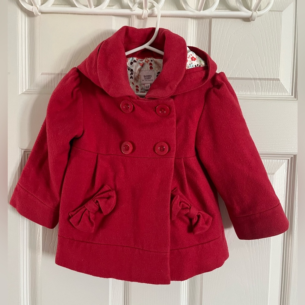 Ted Baker Red Kids Pea Coat